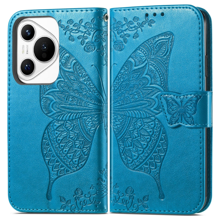 For Huawei Pura 70 Butterfly Love Flower Embossed Leather Phone Case