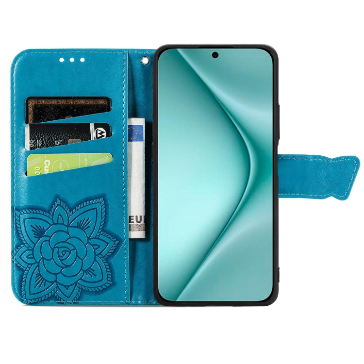 For Huawei Pura 70 Butterfly Love Flower Embossed Leather Phone Case