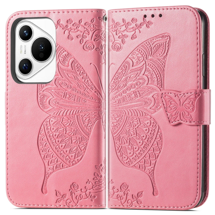 For Huawei Pura 70 Butterfly Love Flower Embossed Leather Phone Case