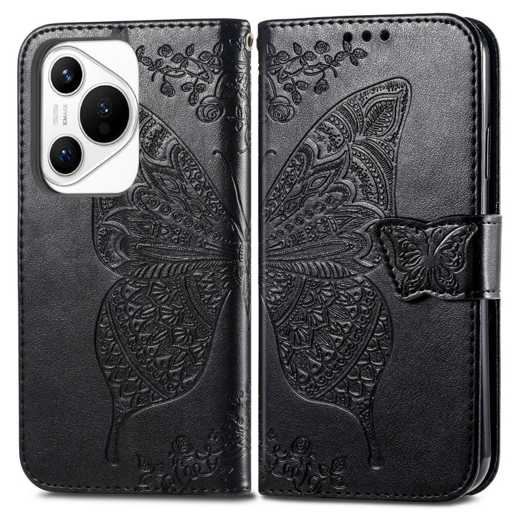 For Huawei Pura 70 Butterfly Love Flower Embossed Leather Phone Case
