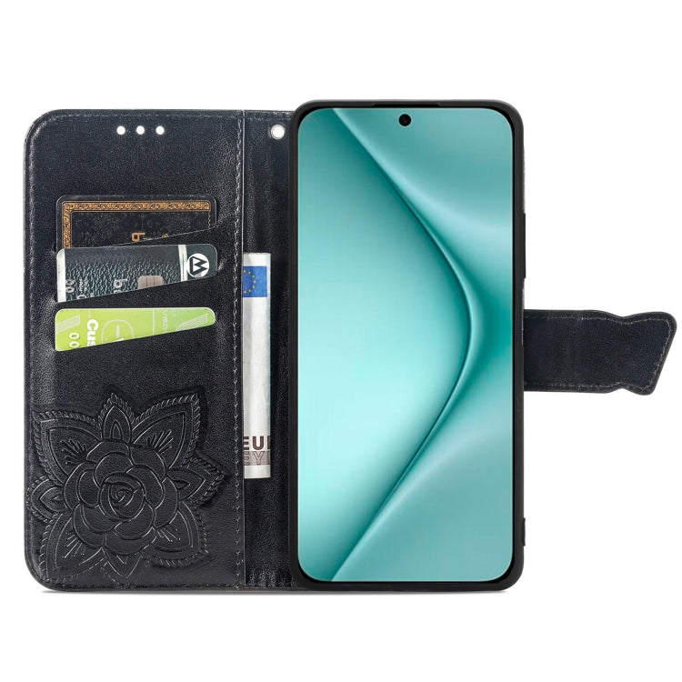 For Huawei Pura 70 Butterfly Love Flower Embossed Leather Phone Case