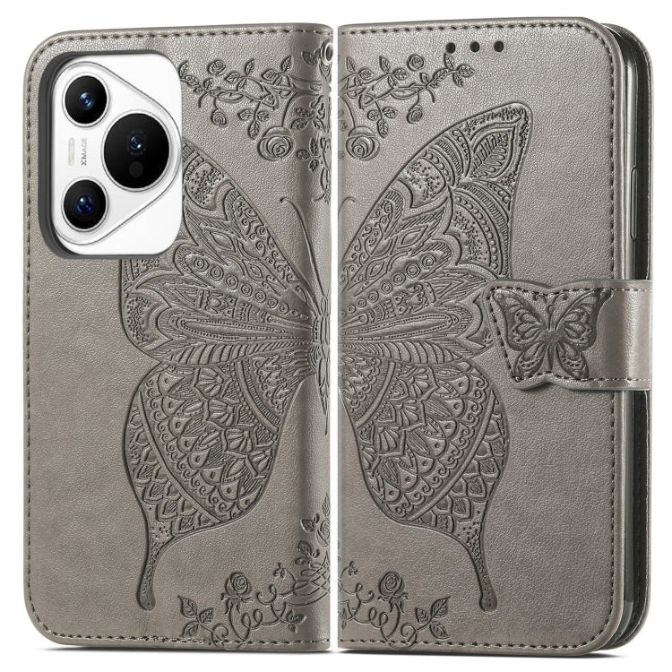 For Huawei Pura 70 Butterfly Love Flower Embossed Leather Phone Case