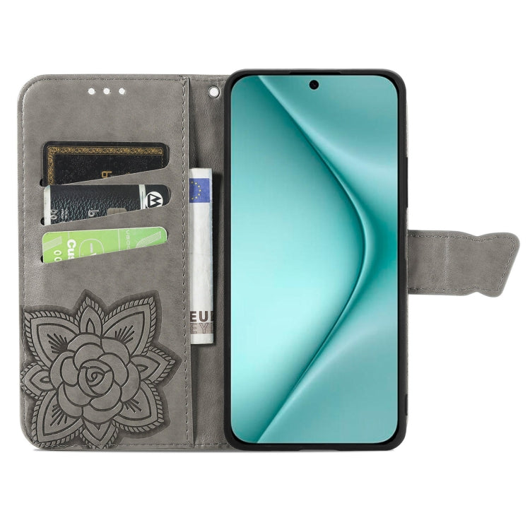 For Huawei Pura 70 Butterfly Love Flower Embossed Leather Phone Case