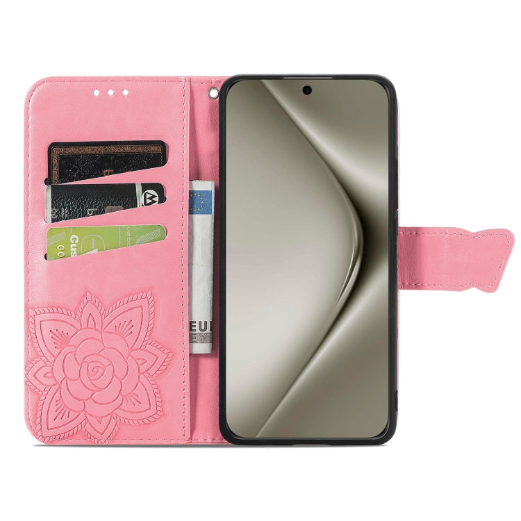 For Huawei Pura 70 Pro+ Butterfly Love Flower Embossed Leather Phone Case