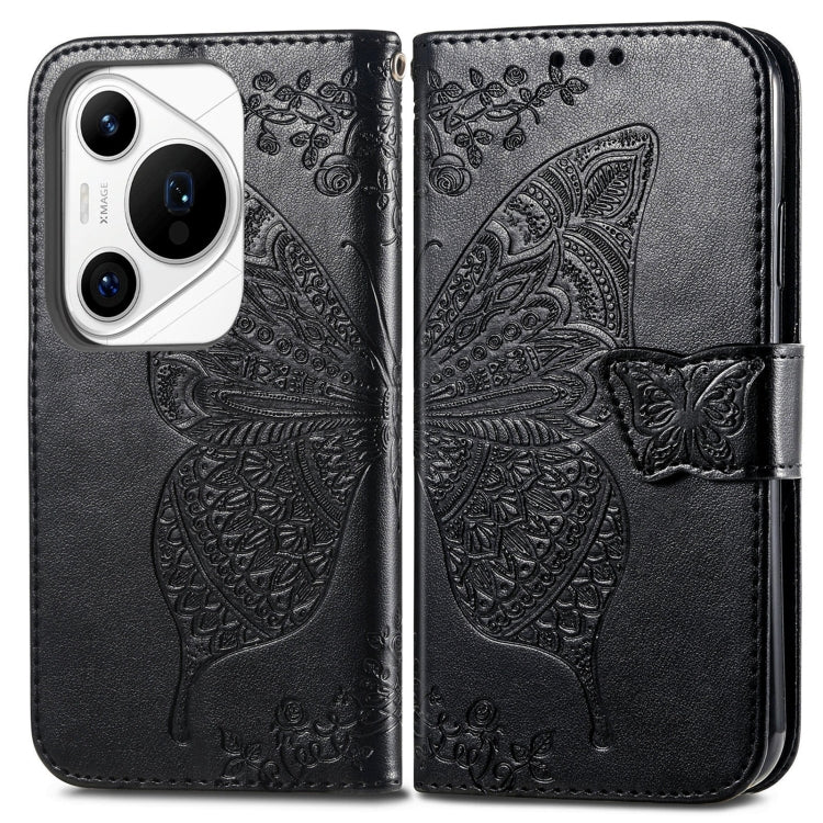 For Huawei Pura 70 Pro+ Butterfly Love Flower Embossed Leather Phone Case