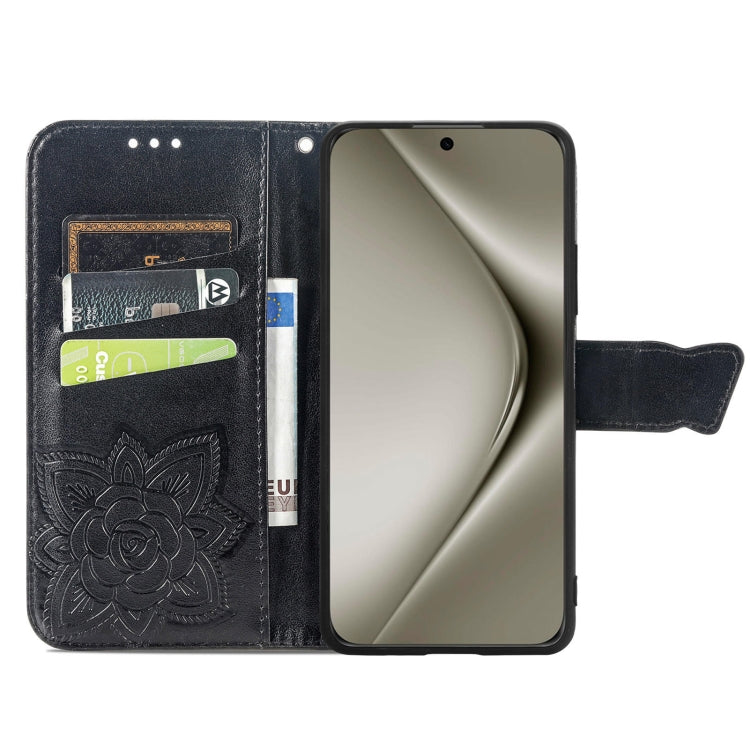 For Huawei Pura 70 Pro+ Butterfly Love Flower Embossed Leather Phone Case