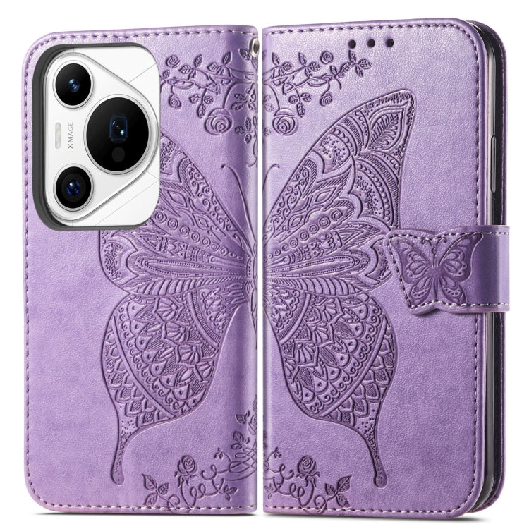 For Huawei Pura 70 Pro+ Butterfly Love Flower Embossed Leather Phone Case