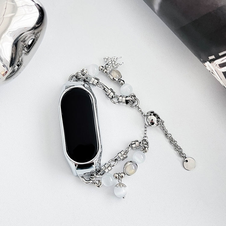 For Xiaomi Mi Band 7 Crystal Beaded Onyx Watch Band