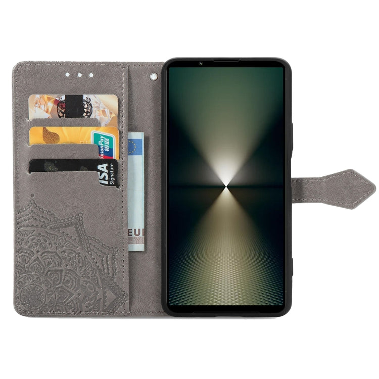 For Sony Xperia 1 VI Mandala Flower Embossed Leather Phone Case