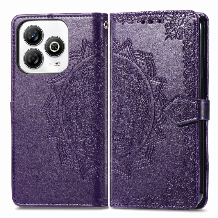 For ZTE Blade A75 4G Mandala Flower Embossed Leather Phone Case