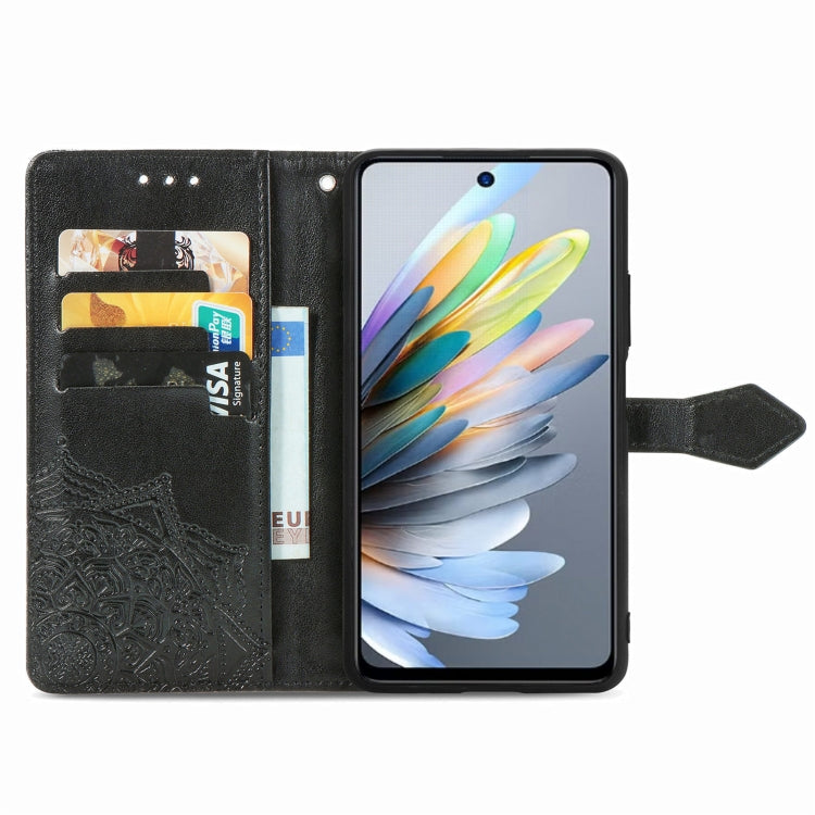For ZTE Blade A75 4G Mandala Flower Embossed Leather Phone Case