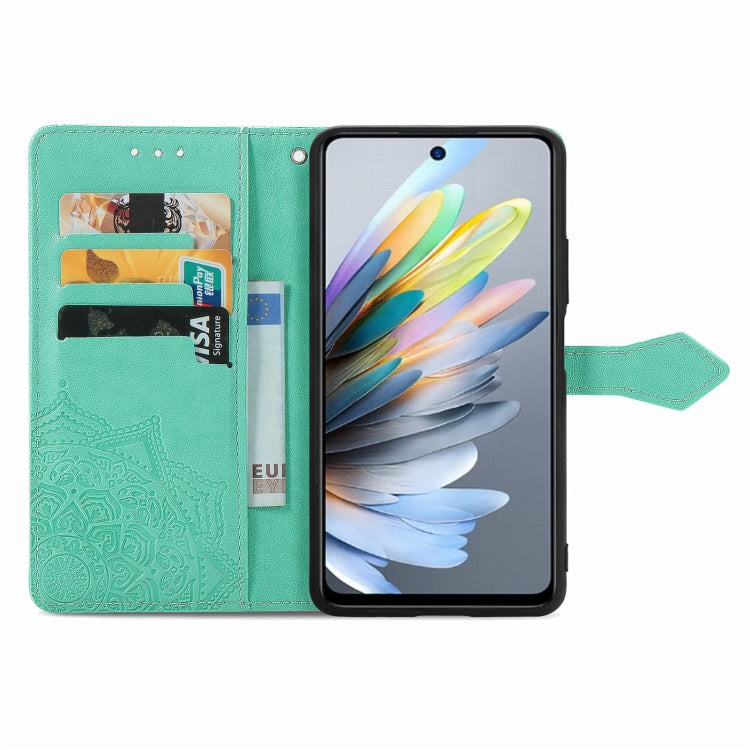 For ZTE Blade A75 4G Mandala Flower Embossed Leather Phone Case