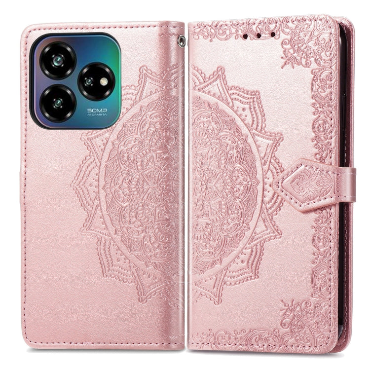 For ZTE Blade V60 Vita Mandala Flower Embossed Leather Phone Case