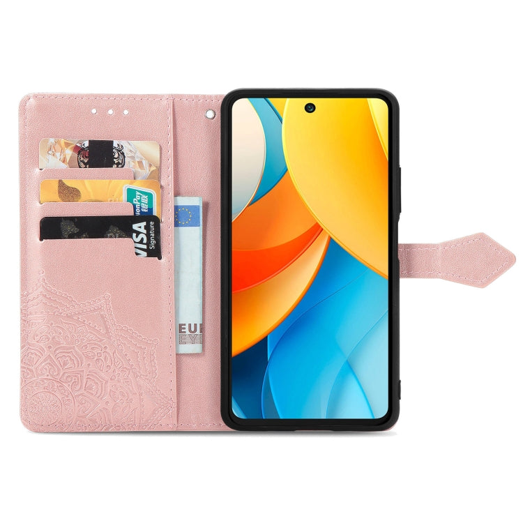 For ZTE Blade V60 Vita Mandala Flower Embossed Leather Phone Case