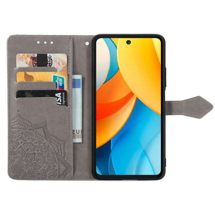 For ZTE Blade V60 Vita Mandala Flower Embossed Leather Phone Case