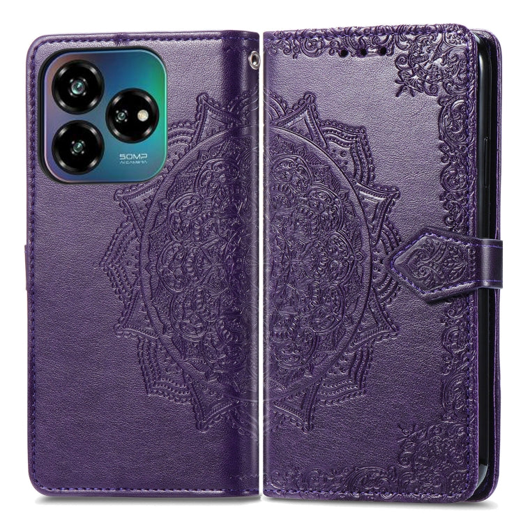 For ZTE Blade V60 Vita Mandala Flower Embossed Leather Phone Case