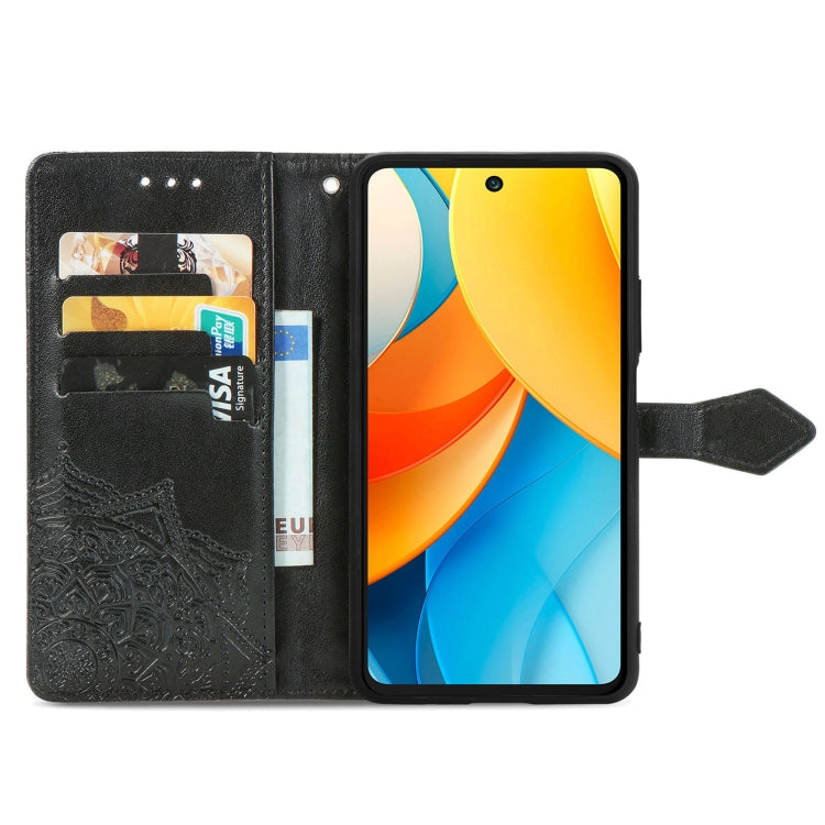 For ZTE Blade V60 Vita Mandala Flower Embossed Leather Phone Case