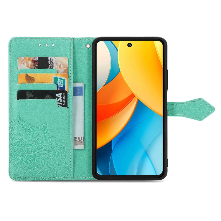 For ZTE Blade V60 Vita Mandala Flower Embossed Leather Phone Case