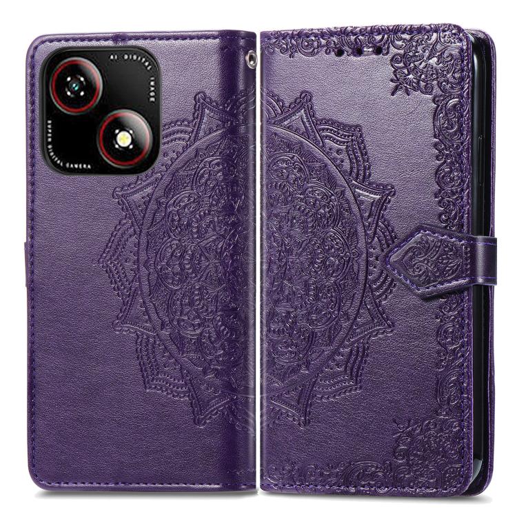 For ZTE Blade A35e 4G Mandala Flower Embossed Leather Phone Case