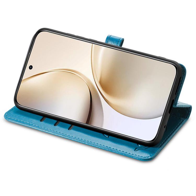 For Realme 14 Pro+ Cat and Dog Embossed Leather Phone Case