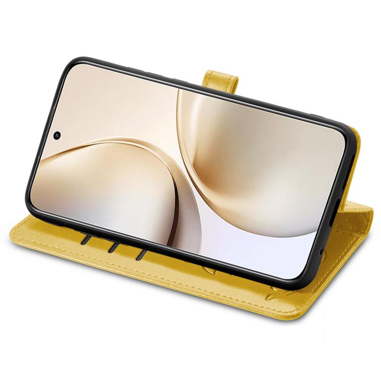 For Realme 14 Pro+ Cat and Dog Embossed Leather Phone Case