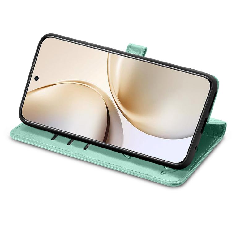 For Realme 14 Pro+ Cat and Dog Embossed Leather Phone Case