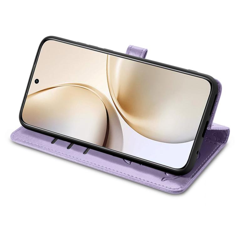 For Realme 14 Pro+ Cat and Dog Embossed Leather Phone Case