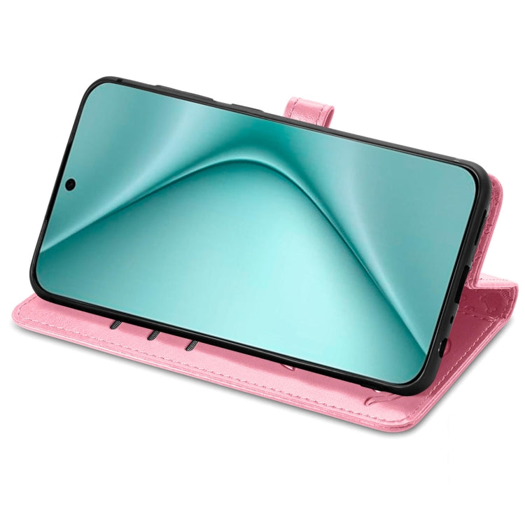 For Huawei Pura 70 Pro+ Cat and Dog Embossed Leather Phone Case