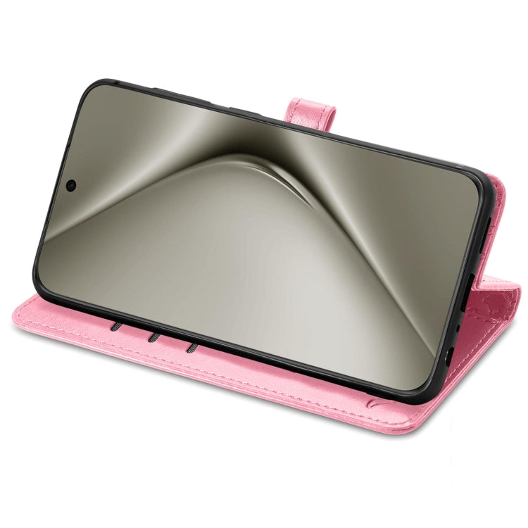 For Huawei Pura 70 Ultra Cat and Dog Embossed Leather Phone Case