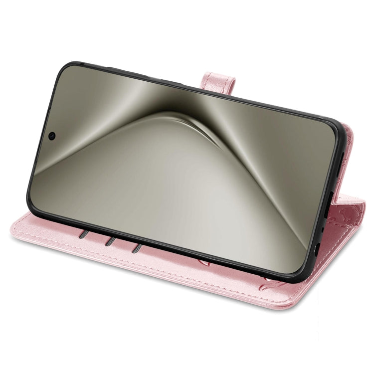 For Huawei Pura 70 Ultra Cat and Dog Embossed Leather Phone Case