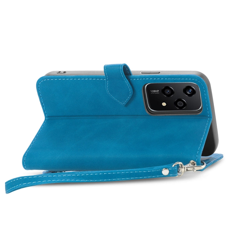 For Honor 200 Lite Global Embossed Flower Zipper Leather Phone Case