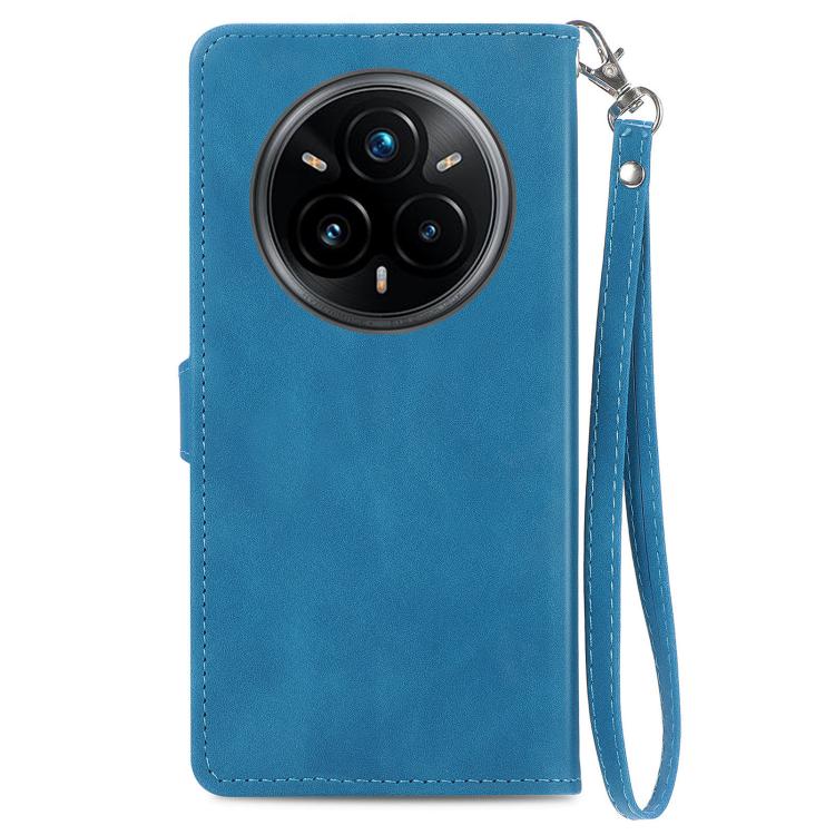 For Realme 14 Pro+ Embossed Flower Zipper Leather Phone Case