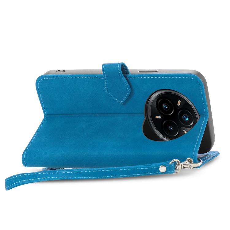 For Realme 14 Pro+ Embossed Flower Zipper Leather Phone Case