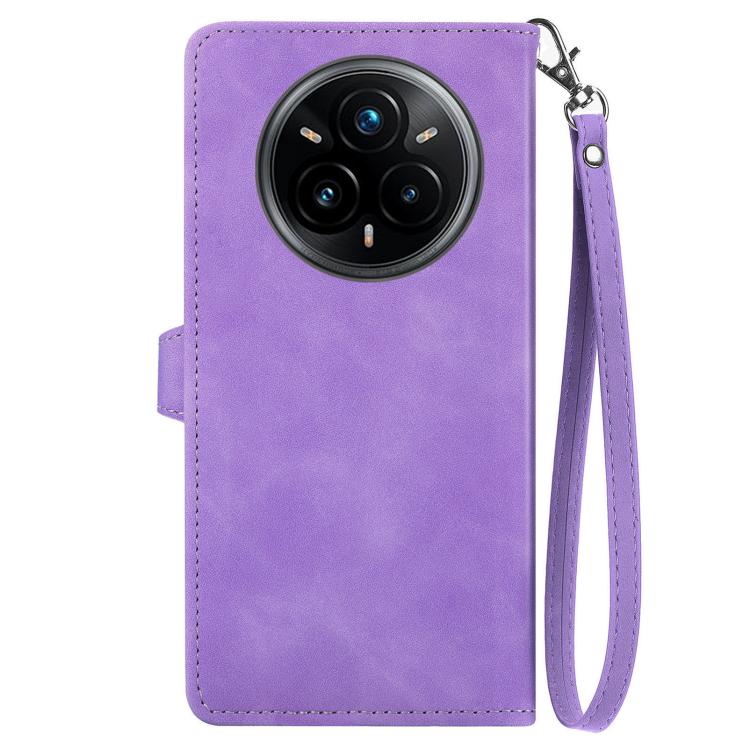 For Realme 14 Pro+ Embossed Flower Zipper Leather Phone Case