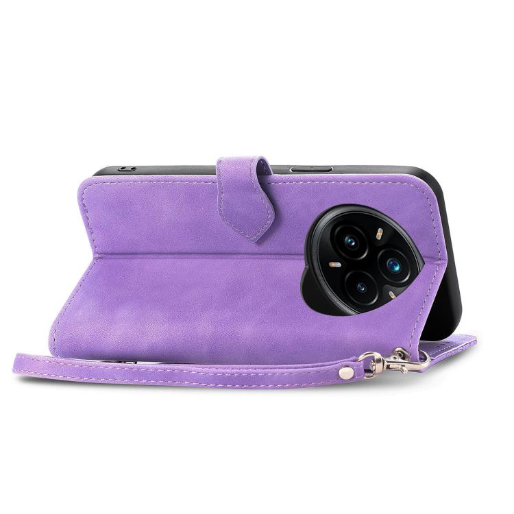 For Realme 14 Pro+ Embossed Flower Zipper Leather Phone Case