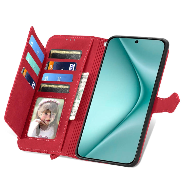 For Huawei Pura 70 Embossed Flower Zipper Leather Phone Case