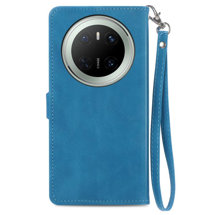 For Huawei Mate 70 Embossed Flower Zipper Leather Phone Case
