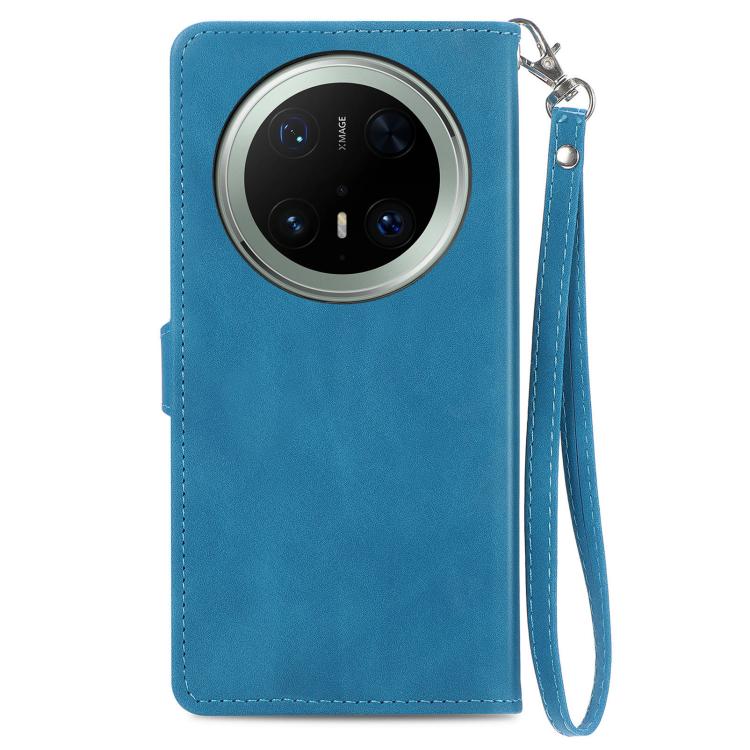 For Huawei Mate 70 Pro+ Embossed Flower Zipper Leather Phone Case