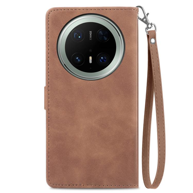 For Huawei Mate 70 Pro+ Embossed Flower Zipper Leather Phone Case