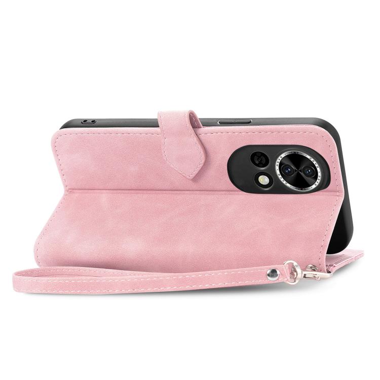 For Huawei nova 13 Embossed Flower Zipper Leather Phone Case