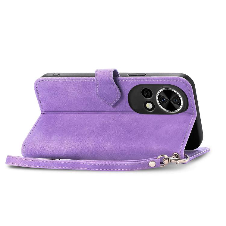 For Huawei nova 13 Embossed Flower Zipper Leather Phone Case