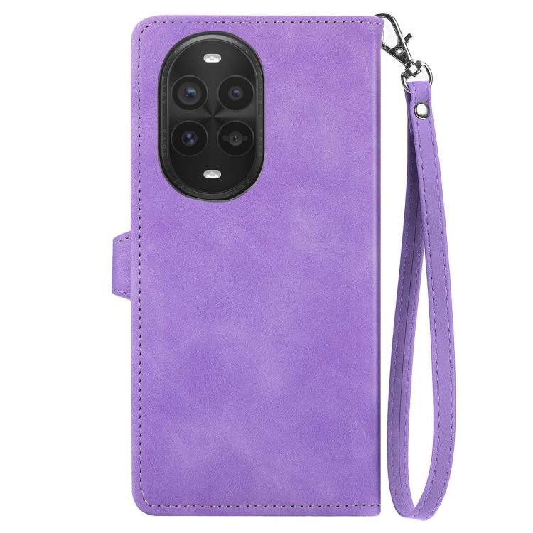 For Huawei nova 13 Pro Embossed Flower Zipper Leather Phone Case