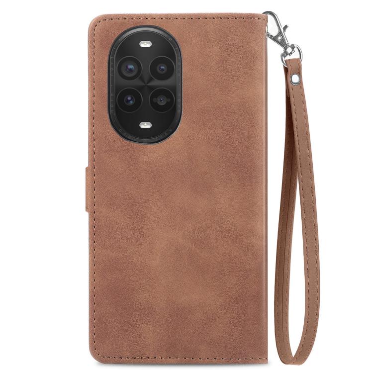 For Huawei nova 13 Pro Embossed Flower Zipper Leather Phone Case