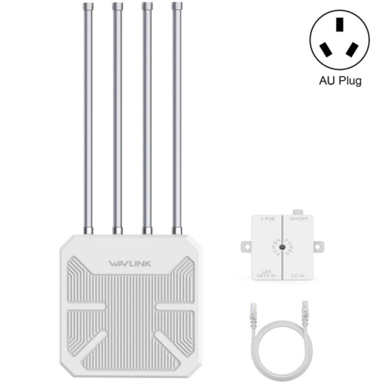 WAVLINK WN573HX3 AX3000 Waterproof Outdoor WiFi Wireless Outdoor Dual Band Router, Plug:AU Plug