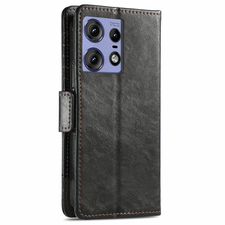 For Motorola Edge 50 Pro  CaseNeo Splicing Dual Magnetic Buckle Leather Phone Case