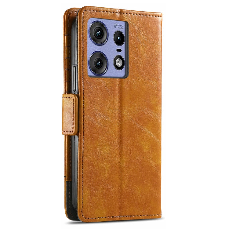 For Motorola Edge 50 Pro  CaseNeo Splicing Dual Magnetic Buckle Leather Phone Case