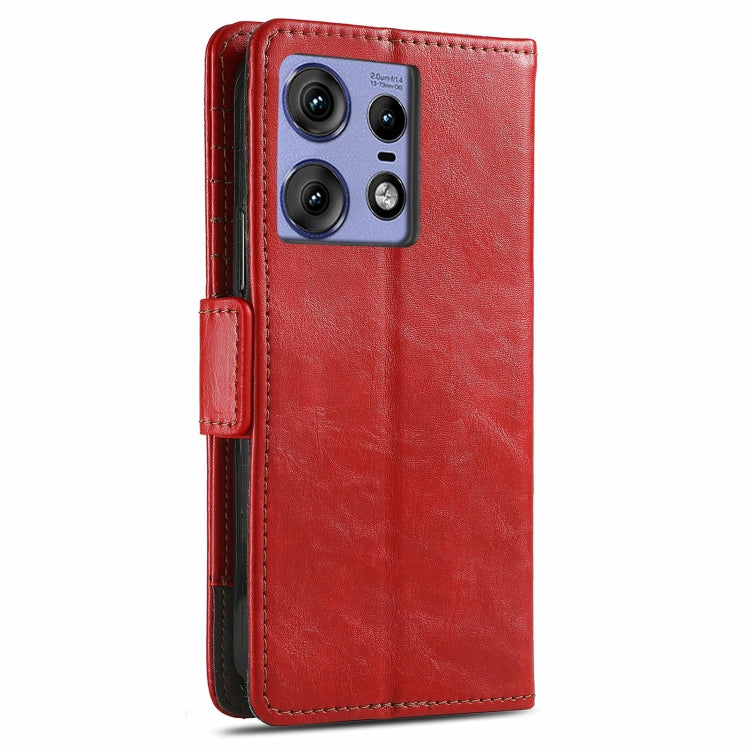 For Motorola Edge 50 Pro  CaseNeo Splicing Dual Magnetic Buckle Leather Phone Case
