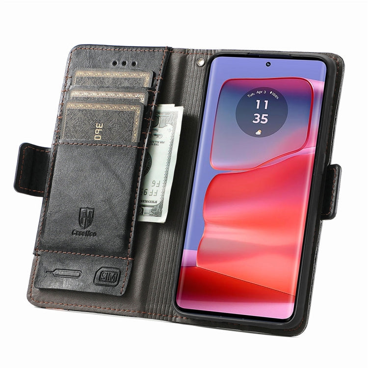For Motorola Edge 50 Ultra CaseNeo Splicing Dual Magnetic Buckle Leather Phone Case