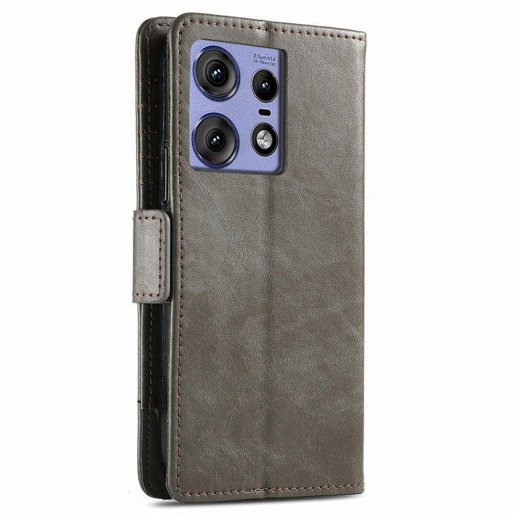 For Motorola Edge 50 Ultra CaseNeo Splicing Dual Magnetic Buckle Leather Phone Case