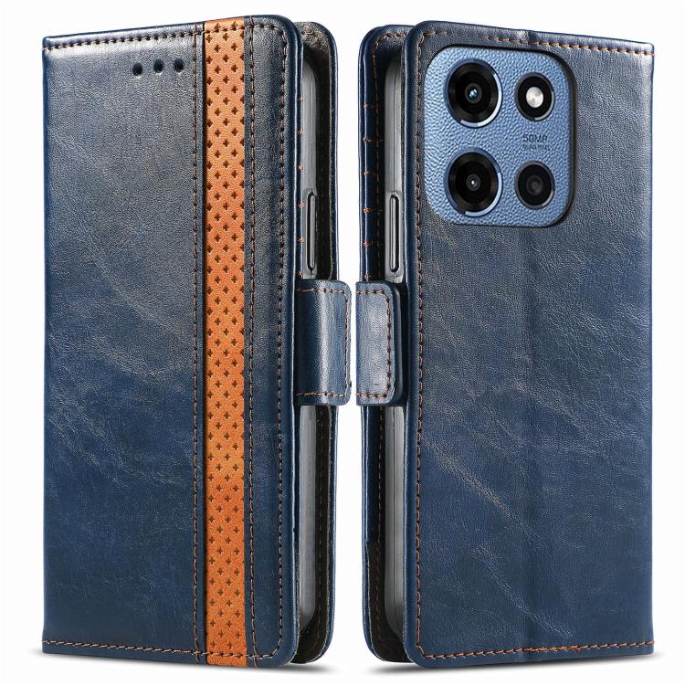For Motorola Moto G 2025 CaseNeo Splicing Dual Magnetic Buckle Leather Phone Case